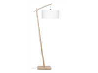 Een Vloerlamp Andes bamboe h.176cm kap 47x23cm eco linnen wit koop je bij Meubels and More