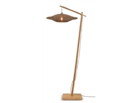 Een Vloerlamp Bali bamboe nat h.176cm kap dia.60x15cm naturel zwart M koop je bij Meubels and More