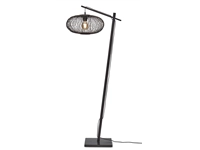 Een Vloerlamp Cango S bamboe zw h.150cm kap dia.40x20cm zw. koop je bij Meubels and More