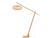 Een Vloerlamp Cango bamboe nat.h.207cm kap 60x25cm naturel koop je bij Meubels and More