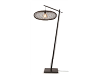 Een Vloerlamp Cango bamboe zw h.176cm kap 60x25cm zwart koop je bij Meubels and More