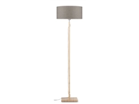 Een Vloerlamp Fuji bamboe h.167cm kap 47x23cm eco linnen donker koop je bij Meubels and More