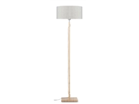 Een Vloerlamp Fuji bamboe h.167cm kap 47x23cm eco linnen licht koop je bij Meubels and More