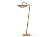 Een Vloerlamp Kalimantan bamboe nat.h.176cm kap horiz.60x15cm zw nat. koop je bij Meubels and More