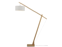 Een Vloerlamp Montblanc bamboe h.207 kap 47x23cm eco linnen licht koop je bij Meubels and More