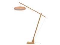 Een Vloerlamp Palawan bamboe h.207cm kap 60x15cm nat wit koop je bij Meubels and More