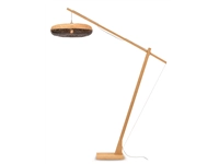 Een Vloerlamp Palawan bamboe h.207cm kap 60x15cm nat zw. koop je bij Meubels and More