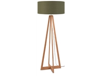 Een Vloerlamp bamboe 4-poot Everest h.158cm kap 60x30cm linnen groen forest koop je bij Meubels and More