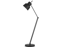 Een Vloerlamp ijzer Belfast h.165cm kap h.27x25cm mat zwart koop je bij Meubels and More