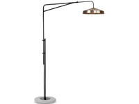 Een Vloerlamp ijzer cement Brighton mat zwart kap ijzer dia.51xh.14cm koperkl. koop je bij Meubels and More