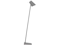 Een Vloerlamp ijzer rubber finish Cardiff h.140 kap h.20x15cm grijs koop je bij Meubels and More