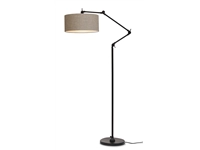 Een Vloerlamp ijzer stof Amsterdam h.190cm kap 47x23cm d.linnen koop je bij Meubels and More