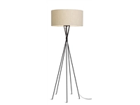 Een Vloerlamp ijzer zwart Lima h.172cm kap 60x30cm licht linnen koop je bij Meubels and More