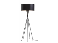 Een Vloerlamp ijzer zwart Lima h.172cm kap 60x30cm zwart koop je bij Meubels and More