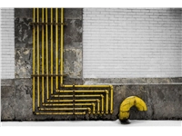 Een Wanddecoratie Rhythm of the City 017 148x98cm Dibond wit koop je bij Meubels and More