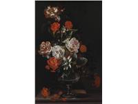 Een Wanddecoratie Still Life with Flowers by Jacob Campo Weyerman 98x148cm Dibond wit koop je bij Meubels and More