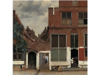 Een Wanddecoratie The Alley by Johannes Vermeer 74x74cm Dibond wit koop je bij Meubels and More