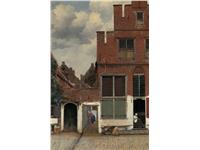 Een Wanddecoratie The Alley by Johannes Vermeer 98x148cm Dibond wit koop je bij Meubels and More