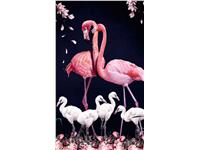 Een Wanddecoratie The Flamingo Family 70x118cm Dibond wit koop je bij Meubels and More