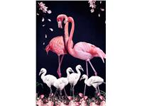 Een Wanddecoratie The Flamingo Family 98x148cm Dibond wit koop je bij Meubels and More