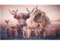 Een Wanddecoratie The Highlander Family 118x70cm RVS koop je bij Meubels and More