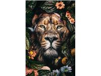 Een Wanddecoratie The Lion 98x148cm Glas koop je bij Meubels and More