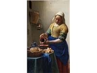 Een Wanddecoratie The Milkmaid by Johannes Vermeer 70x118cm Dibond wit koop je bij Meubels and More