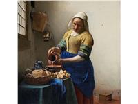 Een Wanddecoratie The Milkmaid by Johannes Vermeer 74x74cm Dibond wit koop je bij Meubels and More