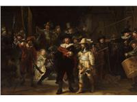 Een Wanddecoratie The Night Watch by Rembrandt van Rijn 148x98cm Dibond wit koop je bij Meubels and More