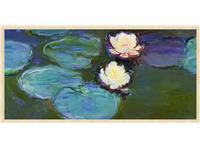 Een Wanddecoratie The Water Lily by Claude Monet 98x48cm Forex met blanke lijst koop je bij Meubels and More