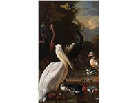 Een Wanddecoratie The floating feather by Melchior d Hondecoeter 70x118cm Dibond wit koop je bij Meubels and More