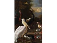 Een Wanddecoratie The floating feather by Melchior d Hondecoeter 98x148cm Dibond wit koop je bij Meubels and More