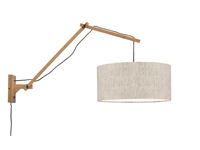 Een Wandlamp Andes bamboe nat. kap 47x23cm ecolin licht L koop je bij Meubels and More