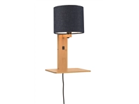 Een Wandlamp Andes bamboe nat plank kap 18x15cm ecolin bl.denim koop je bij Meubels and More