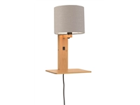 Een Wandlamp Andes bamboe nat plank kap 18x15cm ecolin l.grijs koop je bij Meubels and More