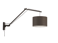 Een Wandlamp Andes bamboe zw. kap 33x20cm ecolin d.grijs L koop je bij Meubels and More