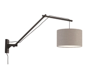 Een Wandlamp Andes bamboe zw. kap 33x20cm ecolin l.grijs L koop je bij Meubels and More