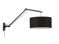 Een Wandlamp Andes bamboe zw. kap 47x23cm ecolin zw L koop je bij Meubels and More