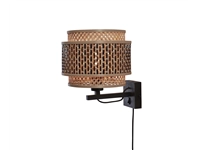 Een Wandlamp Bhutan bamboe zw. kap dia.25xh.20cm zw naturel koop je bij Meubels and More