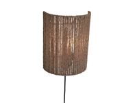 Een Wandlamp Iguazu jute halfrond h.32x25cm naturel L koop je bij Meubels and More