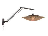 Een Wandlamp Kalimantan bamb zw. kap horiz 60x15cm z n L koop je bij Meubels and More