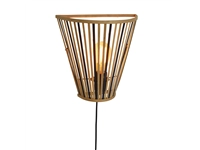 Een Wandlamp Merapi bamboe tapered 30xh.30cm zw nat. koop je bij Meubels and More