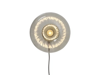 Een Wandlamp glas Brussels rond dia.27x14cm goud transparant koop je bij Meubels and More