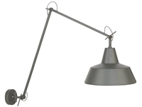 Een Wandlamp ijzer Chicago h.80cm l.60-130cm kap dia.36xh.24cm mat grijsgroen koop je bij Meubels and More