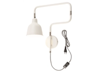 Een Wandlamp ijzer London b.44xh.40cm kap dia.16xh.16cm wit koop je bij Meubels and More