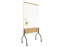 Een Whiteboard Natural 100x120cm wit mobiel 2-zijdig melamine magnetisch koop je bij Meubels and More