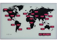 Een World Time Digit Wandklok 55x36 cm aluminium koop je bij Meubels and More