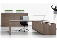 Een Zit sta-bureau manager Scenarios wit Wit 230x100cm met kast rechts koop je bij Meubels and More