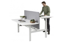 Een Zit/sta-duo bureau elektrisch verstelbaar Professional bladen 120-180cm koop je bij Meubels and More