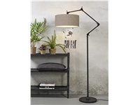 Een Vloerlamp ijzer stof Amsterdam h.190cm kap 47x23cm d.linnen koop je bij Meubels and More